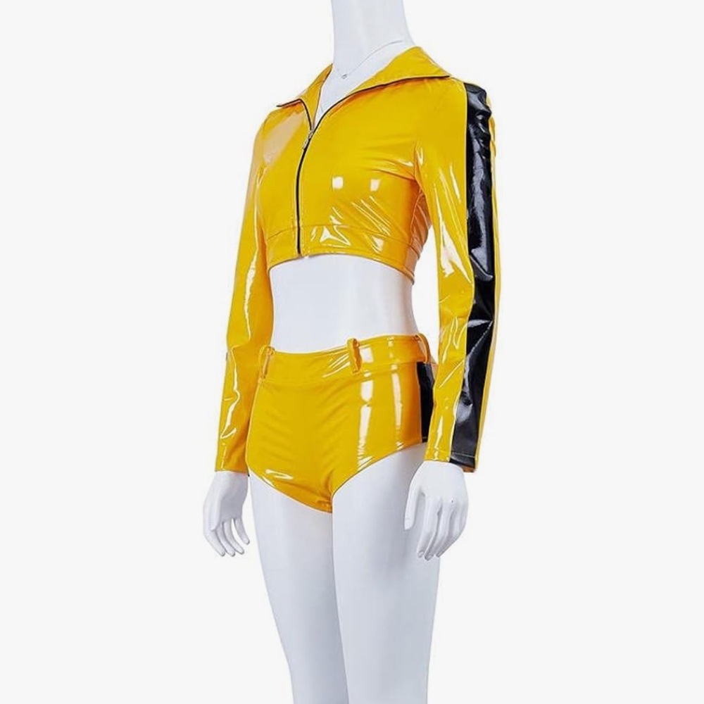 Yellow and Black Vinyl Two-Piece Set (Kill Bill Costume)